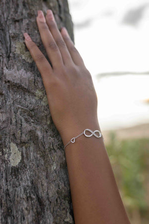 Sterling Silver Radiance Infinity Bracelet