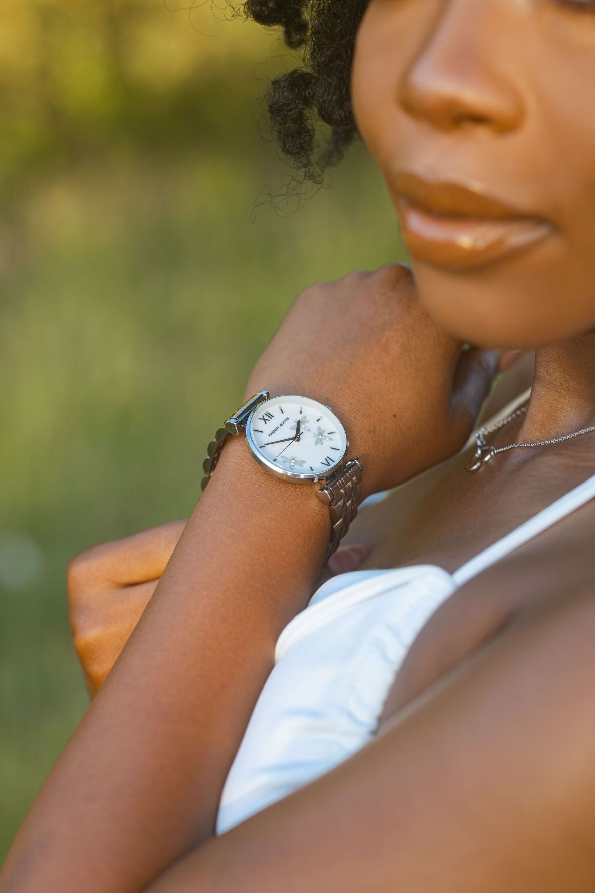 Pearl Dazzle Dragonfly Luxury Watch