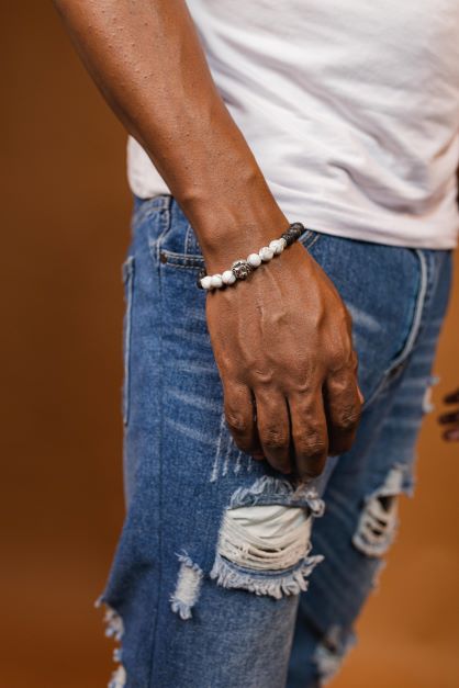 Men's Lion Beaded Bracelet