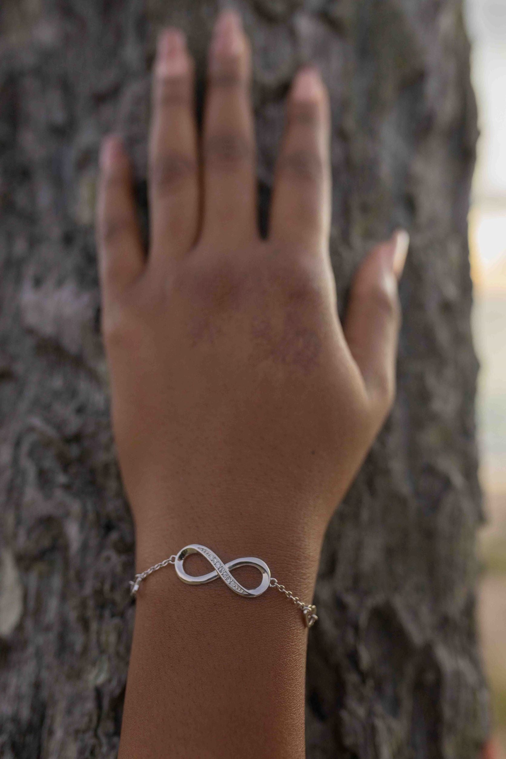 Sterling Silver Radiance Infinity Bracelet
